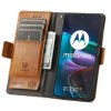 Motorola Edge 30 Etui Stripe Lysebrun