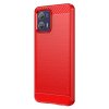 Motorola Moto G73 5G Cover Børstet Karbonfibertekstur Rød