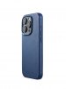 iPhone 15 Pro Cover Full Leather Case MagSafe Monaco Blue