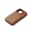 iPhone 15 Pro Cover Full Leather Wallet Case MagSafe Dark Tan