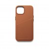 iPhone 14 Cover Full Leather Wallet Case Tan