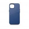iPhone 14 Cover Full Leather Wallet Case Monaco Blue