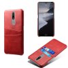 Nokia 2.4 Cover Kortholder til to kort Rød