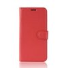 Nokia 8.1 Plånboksetui PU-læder Litchi Rød