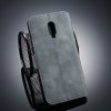 OnePlus 6T Plånboksfodral Retro PU-läder Grå