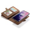 OnePlus 7 Pro Mobilplånbok Kortholder Löstagbart Cover Brun