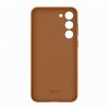 Original Galaxy S23 Plus Cover Leather Cover Camel
