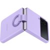 Original Galaxy Z Flip 4 Cover Silicone Cover with Ring Bora Purple