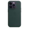 Original iPhone 14 Pro Max Cover Leather Case MagSafe Forest Green