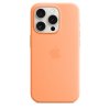 Original iPhone 15 Pro Cover Silikone MagSafe Appelsinsorbet