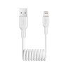 Kabel Spiral Lightning til USB-A 1m Hvid