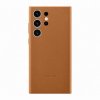 Original Galaxy S23 Ultra Cover Leather Cover Camel