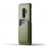 Samsung Galaxy S9 Plus Cover Full Leather Wallet Case Olive Green