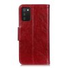 Samsung Galaxy A03s Etui Nappalædertekstur Rød