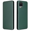 Samsung Galaxy A12 Etui Kulfibertekstur Grøn