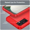 Samsung Galaxy A15 Cover Børstet Karbonfibertekstur Rød