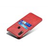 Samsung Galaxy A20E Cover Kortholder PU-læder Rød