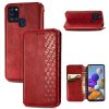 Samsung Galaxy A21s Etui Blokmønster Rød