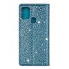 Samsung Galaxy A21s Etui Glitter Blå