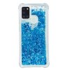 Samsung Galaxy A21s Cover Flydende Glitter Blå