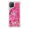 Samsung Galaxy A22 4G Cover Flydende Glitter Motiv Kirsebærblomster