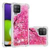 Samsung Galaxy A22 4G Cover Flydende Glitter Motiv Kirsebærblomster