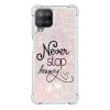 Samsung Galaxy A22 4G Cover Flydende Glitter Motiv Never Stop Dreaming