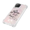 Samsung Galaxy A22 4G Cover Flydende Glitter Motiv Never Stop Dreaming
