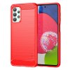 Samsung Galaxy A23 5G Cover Børstet Karbonfibertekstur Rød