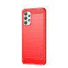 Samsung Galaxy A23 5G Cover Børstet Karbonfibertekstur Rød
