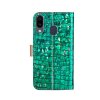 Samsung Galaxy A40 Etui Krokodillemønster Glitter Grøn