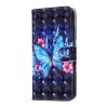 Samsung Galaxy A41 Etui Motiv Blå Fjäril på Mørkeblått