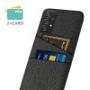 Samsung Galaxy A52/A52s 5G Cover Kortholder til to kort Stof Sort