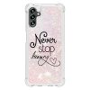 Samsung Galaxy A54 5G Cover Glitter Motiv Never Stop Dreaming