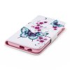 Samsung Galaxy A6 Plus 2018 Plånboksfodral Motiv Fjärilar Blommor