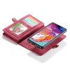 Samsung Galaxy A70 Mobilplånbok Kortholder Löstagbart Cover Rød
