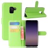 Samsung Galaxy A8 2018 Plånboksetui PU-læder Litchi Grøn