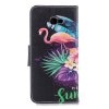Samsung Galaxy J4 Plus Plånboksetui Motiv Flamingo och Blommor