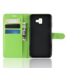 Samsung Galaxy J6 Plus Plånboksetui Litchi Grøn