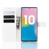 Samsung Galaxy Note 10 Plus Plånboksetui Litchi Kortholder Hvid