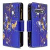 Samsung Galaxy S10 Etui Lynlås Motiv Blå Fjäril