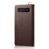 Samsung Galaxy S10 Etui med Strop Prickmønster Mørkebrun