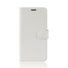 Samsung Galaxy S10 Mobilplånbok Litchi PU-læder Hvid