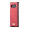 Samsung Galaxy S10 Mobilplånbok Bondet læder Flip Löstagbart Cover Rød