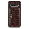Samsung Galaxy S10 Cover Krokodillemønster KortHolder Brun