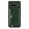 Samsung Galaxy S10 Cover Krokodillemønster KortHolder Grøn