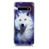 Samsung Galaxy S10 Cover Selvlysende Motiv Hvid Hund