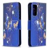 Samsung Galaxy S20 FE Etui Motiv Mørkeblå Fjärilar