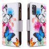 Samsung Galaxy S20 Etui Lynlås Motiv Fjärilar och Färgglada Blommor