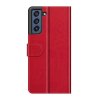 Samsung Galaxy S21 FE Etui Lædertekstur Rød